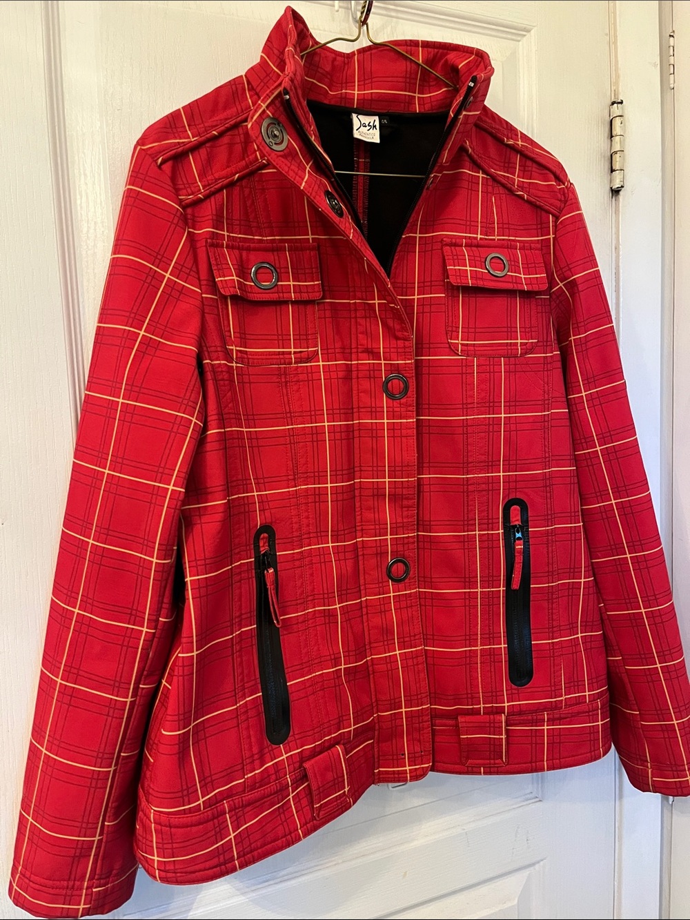 Vintage 90s Sash Authentico Red Plaid Outerwear Jacket